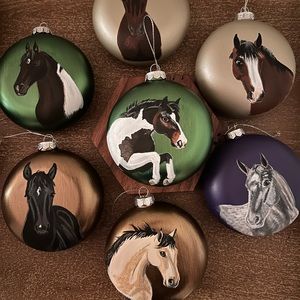 Custom painted ornaments- horses are my specialty!